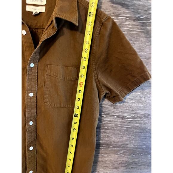 Madewell Button Down Shirt Women Brown Collared Small Minimalist Casual - Picture 5 of 7